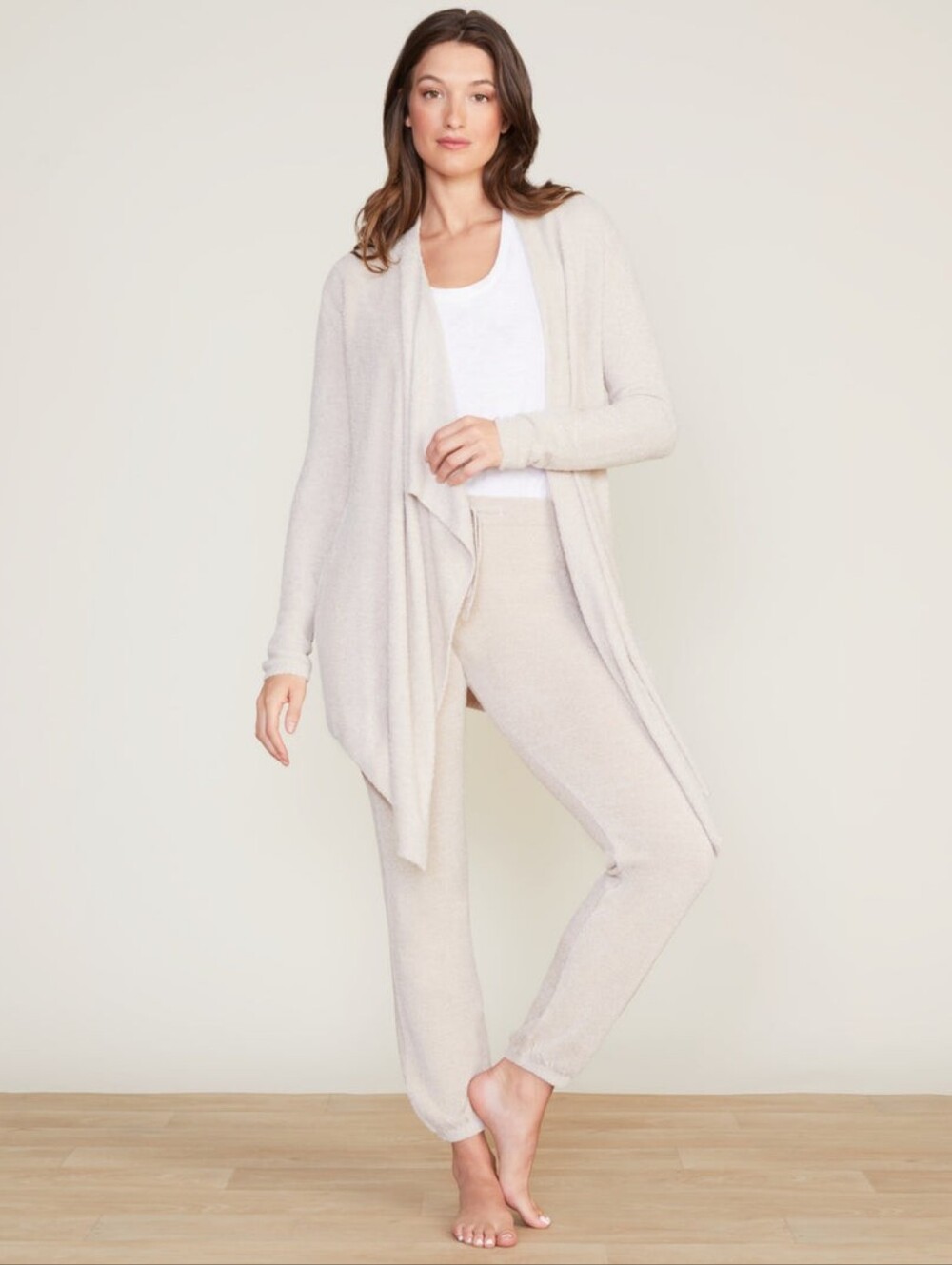 Barefoot Dreams CozyChic Lite Island Wrap bamboo Stone cream beige women's L/XL
